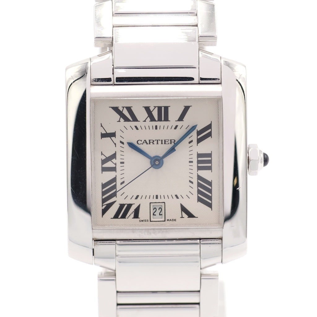 Cartier(カルティエ) タンクフランセーズLM シルバー文字盤 自動巻き 腕時計 K18WG ホワイトゴールド W50011S3 レディース