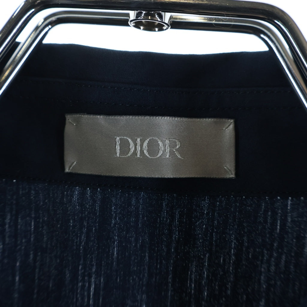 DIOR(ディオール) ロゴ刺繍長袖シャツ ネイビー #39 293C552A1581
