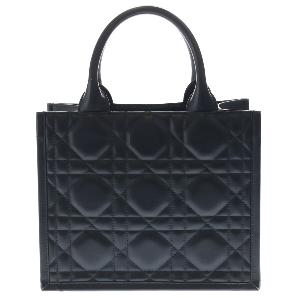 Christian Dior(クリスチャンディオール) ブックトートS カナージュ レザー 2WAY ハンド ショルダーバッグ ゴールド金具 ブラック M1325OWHP レディース
