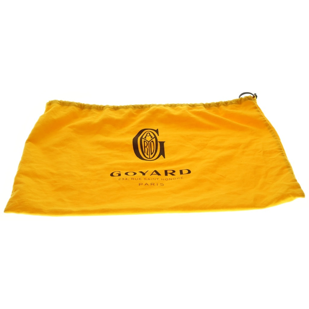 GOYARD(ゴヤール) サンレジェ ヘリンボーン リュックサック バックパック ブラウン レザー×PVC シルバー金具 レディース