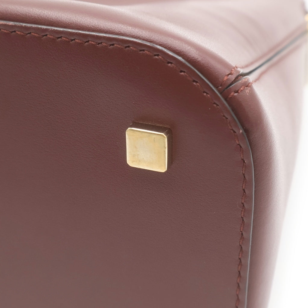 Cartier(カルティエ) マストC ハンドバッグ ブラウン レザー ゴールド金具 レディース
