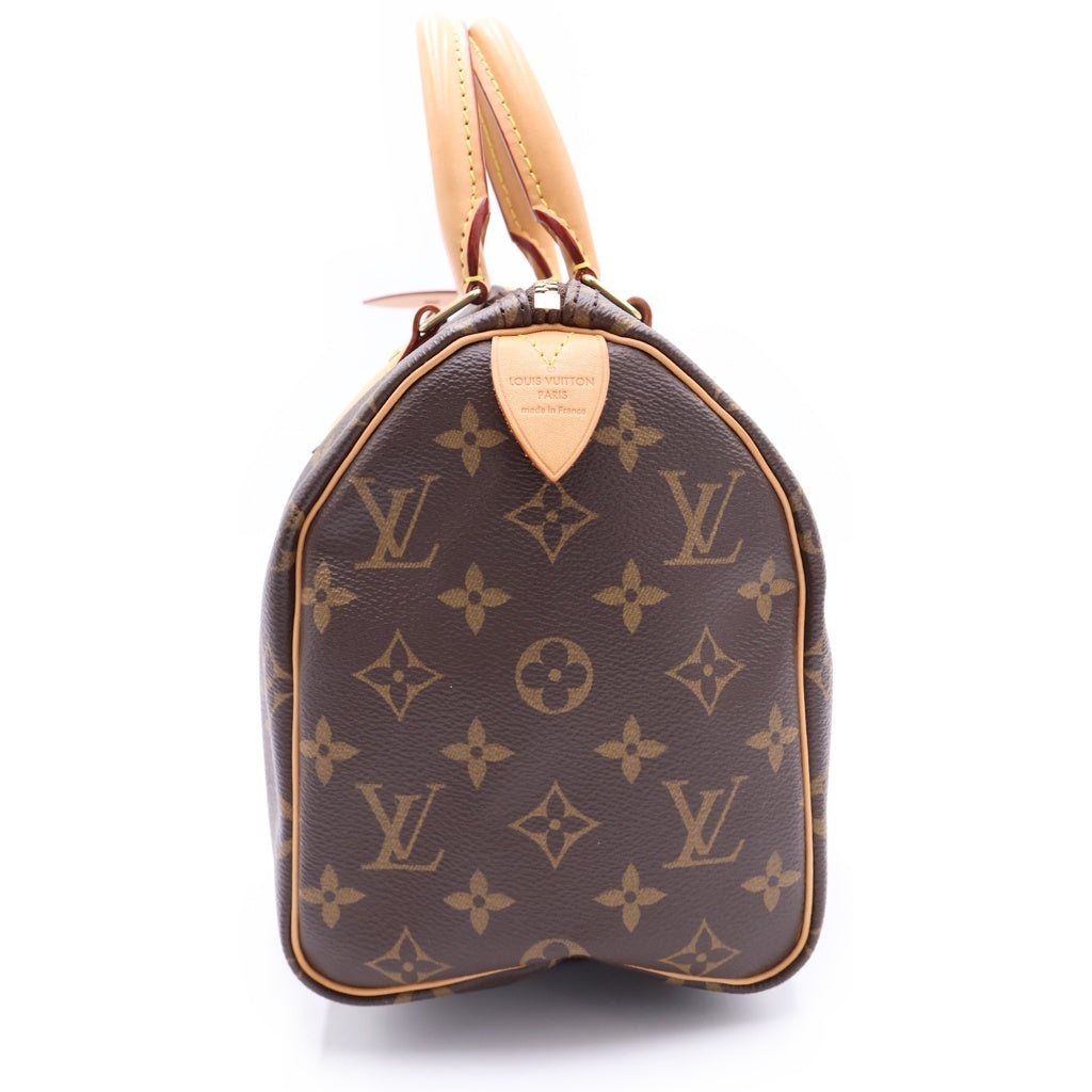 LOUIS VUITTON(ルイヴィトン) モノグラム スピーディ25 ハンドバッグ ボストンバッグ ブラウン レザー×PVC M41109 ゴールド金具 レディース