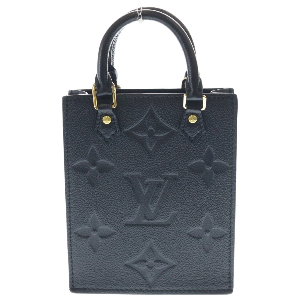 LOUIS VUITTON(ルイヴィトン) モノグラムアンプラント プティット サックプラ ショルダーバッグ ミニバッグ ブラック ノワール レザー M81417 ゴールド金具 レディース