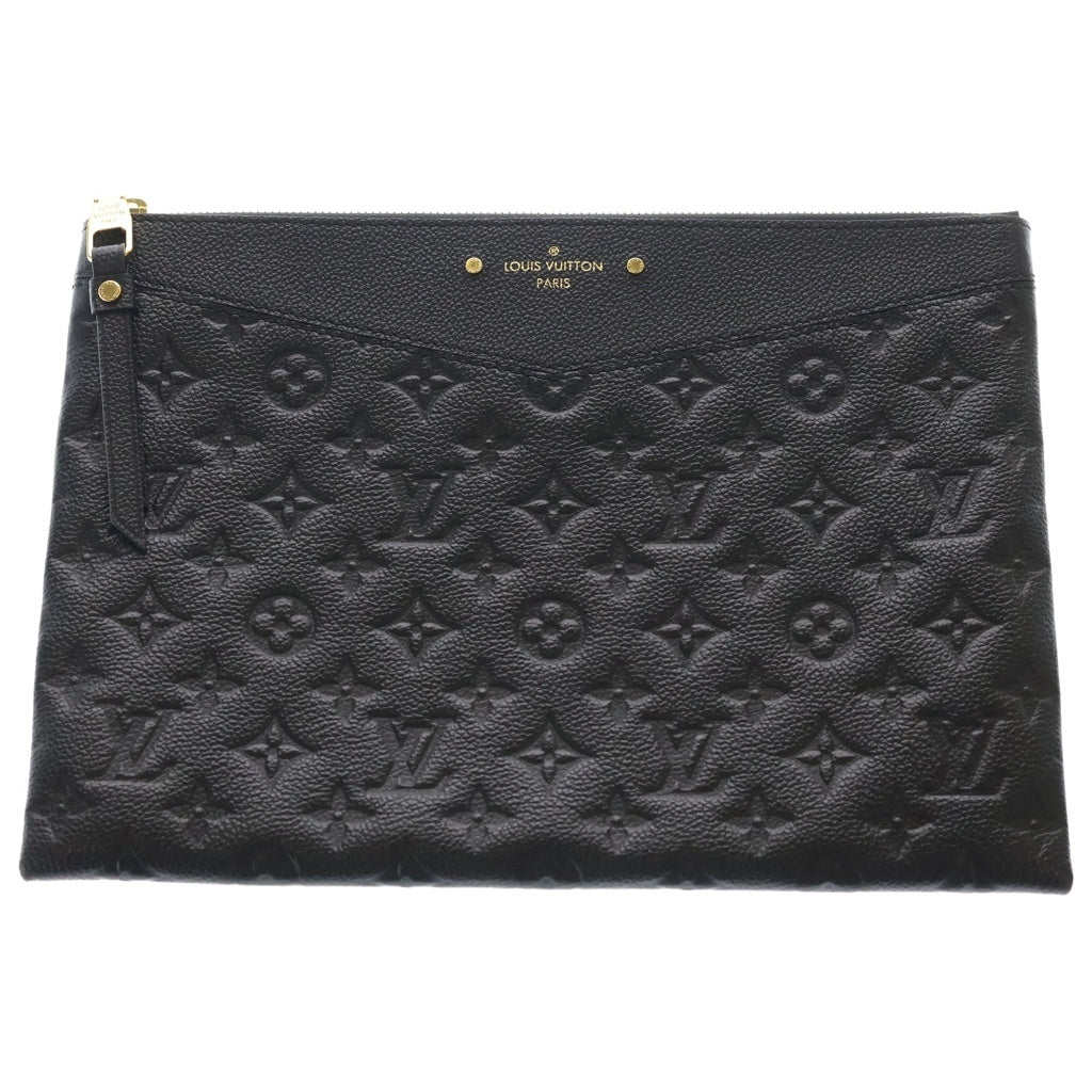 LOUIS VUITTON(ルイヴィトン) アンプラント デイリーポーチ クラッチバッグ セカンドバッグ ブラック レザー M62937 ゴールド金具 レディース