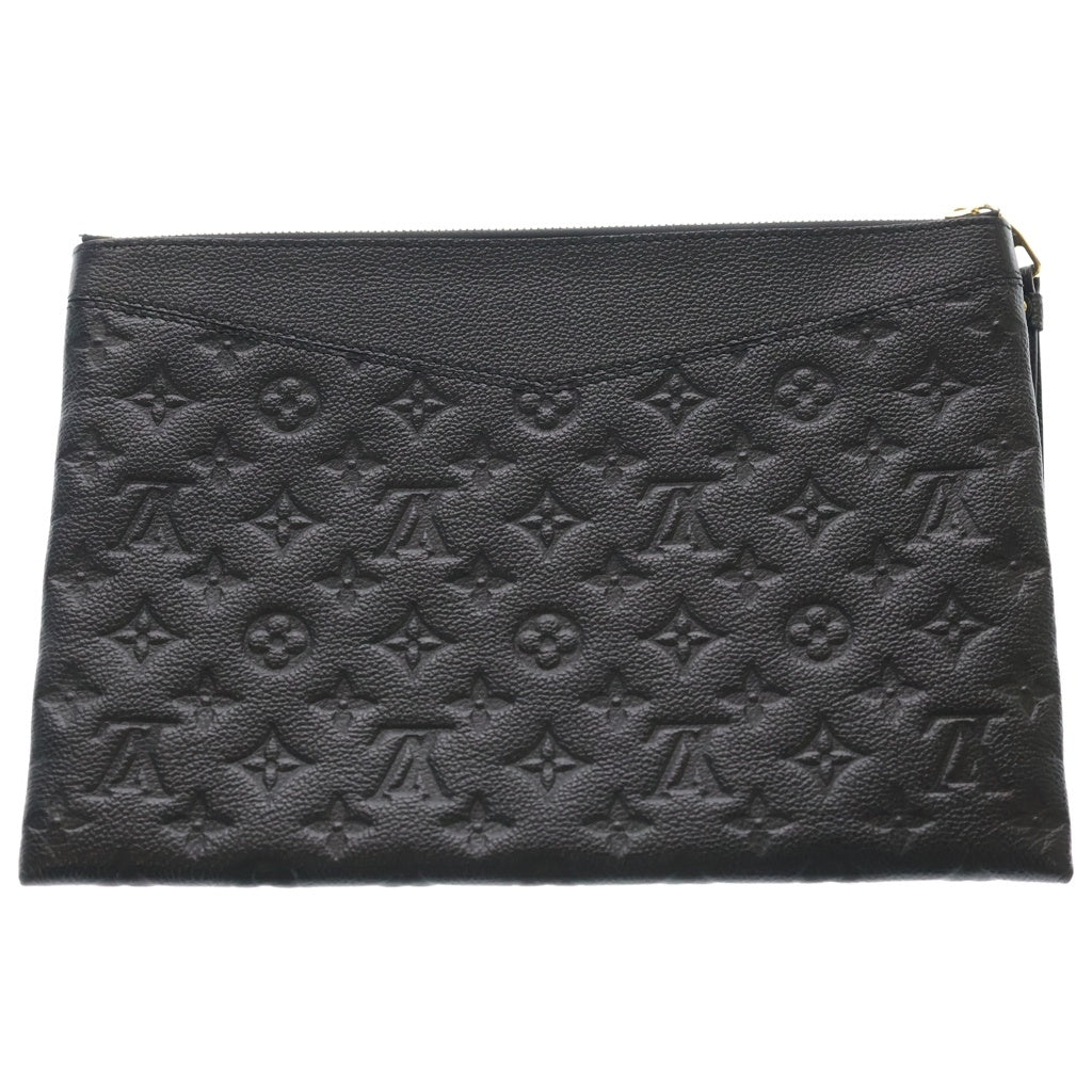 LOUIS VUITTON(ルイヴィトン) アンプラント デイリーポーチ クラッチバッグ セカンドバッグ ブラック レザー M62937 ゴールド金具 レディース