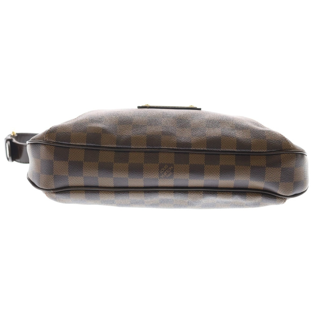 LOUIS VUITTON(ルイヴィトン) ダミエ テムズPM ワンショルダーバッグ ブラウン レザー×PVC N48180 ゴールド金具 レディース