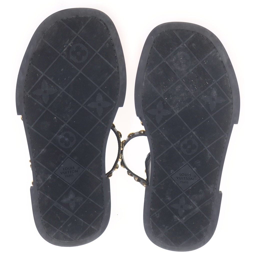 LOUIS VUITTON(ルイヴィトン) マヤライン スタッズ レザー 厚底 サンダル シューズ ブラック レディース 1ACY36