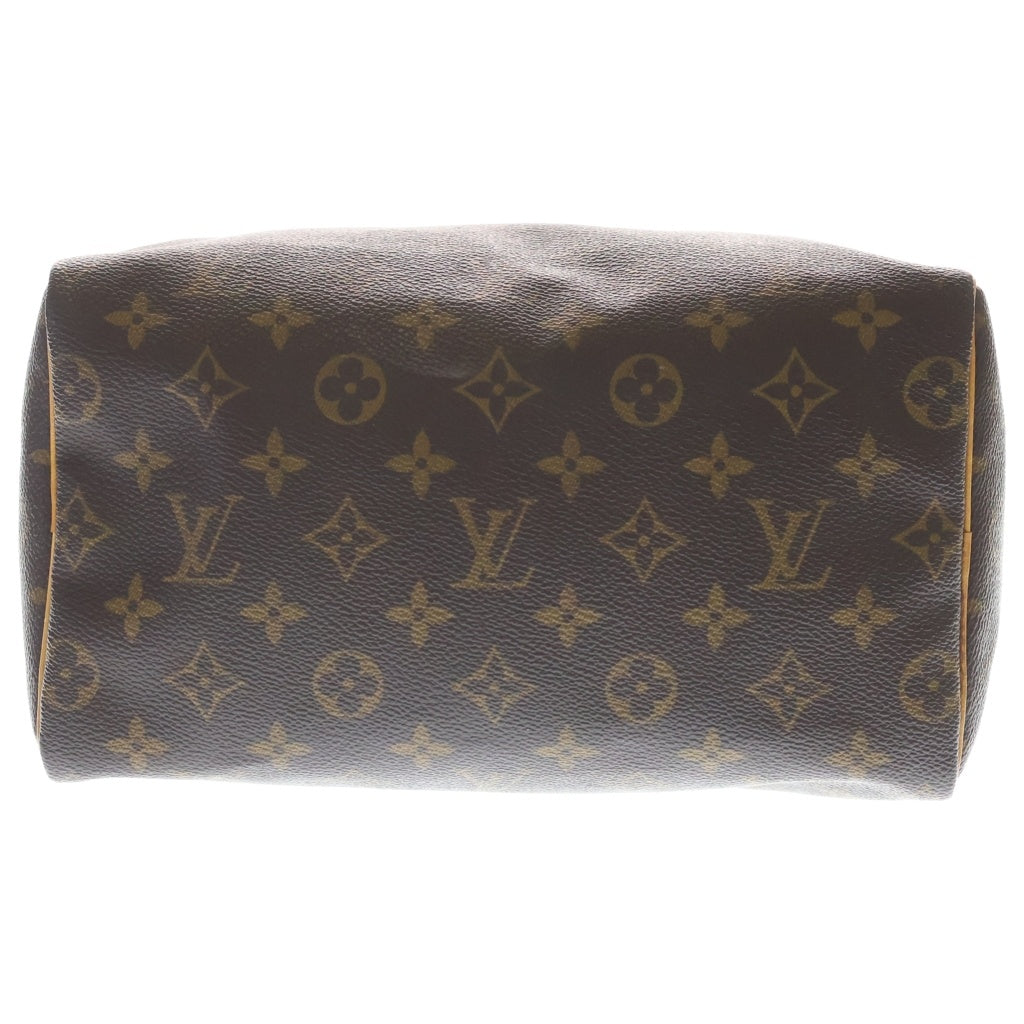 LOUIS VUITTON(ルイヴィトン) モノグラム スピーディ25 ハンドバッグ ボストンバッグ ブラウン レザー×PVC M41528 ゴールド金具 レディース