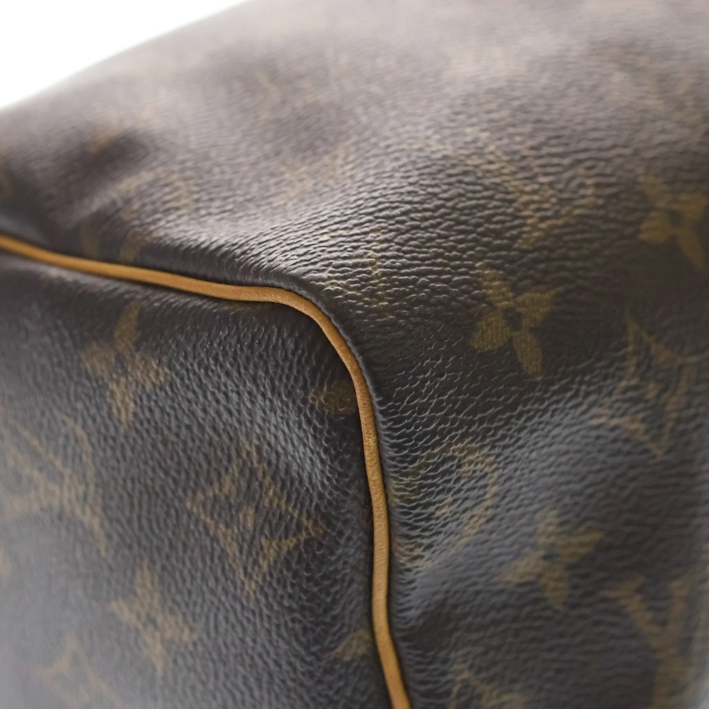 LOUIS VUITTON(ルイヴィトン) モノグラム スピーディ25 ハンドバッグ ボストンバッグ ブラウン レザー×PVC M41528 ゴールド金具 レディース