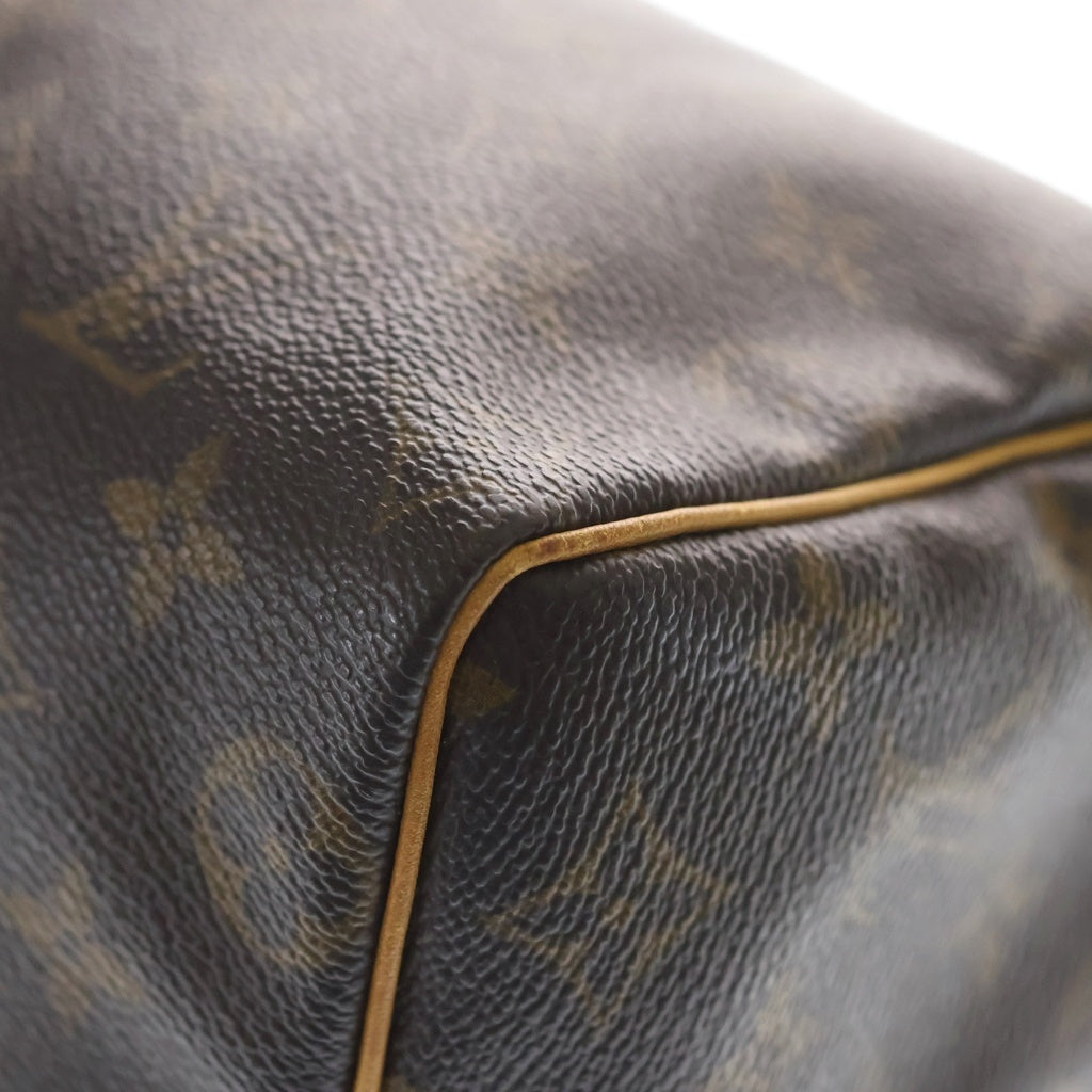 LOUIS VUITTON(ルイヴィトン) モノグラム スピーディ25 ハンドバッグ ボストンバッグ ブラウン レザー×PVC M41528 ゴールド金具 レディース