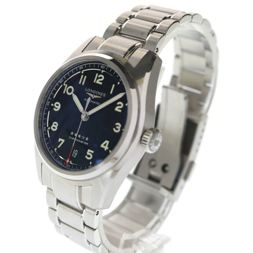 LONGINES(ロンジン) スピリット SS/AT ステンレス オートマ 自動巻き 腕時計 L3.410.4.53.6 黒文字盤