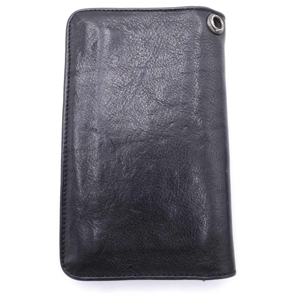 CHROME HEARTS(クロムハーツ) 1ZIP CROSS PATCH 1ジップ クロスパッチ付きクロスボタンレザーウォレット財布