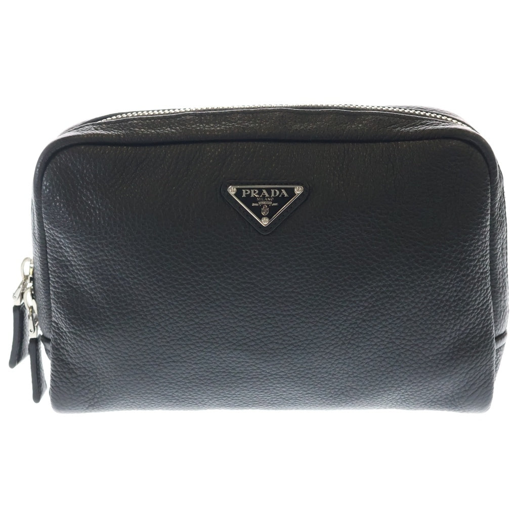 PRADA(プラダ) VIT.DAINO ヴィッテロダイノ ショルダーバッグ レザー トリックチャーム ブラック 2VH181