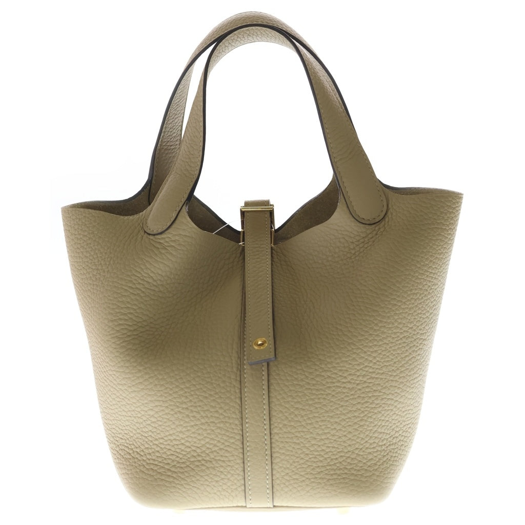 HERMES(エルメス) ピコタンPM トリヨンクレマンス ゴールド金具 ハンドバッグ K刻印 トレンチ ベージュ レディース