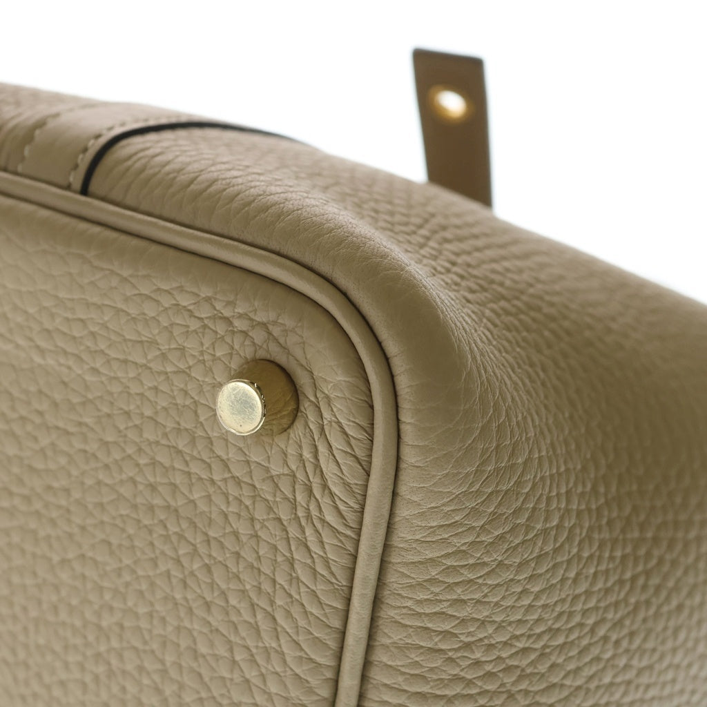 HERMES(エルメス) ピコタンPM トリヨンクレマンス ゴールド金具 ハンドバッグ K刻印 トレンチ ベージュ レディース