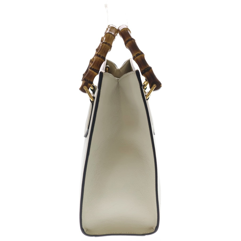 GUCCI(グッチ) ダイアナ バンブー GGマーモント レザー 2WAY ハンドバッグ ショルダーバッグ 660195 ホワイト レディース