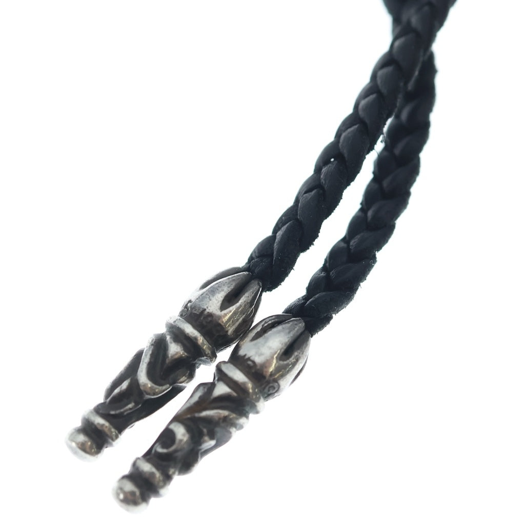 CHROME HEARTS(クロムハーツ) EWLP SBTBAND モチーフアイウェアループ Wレザーブレイド SBTバンドリング ペンダント ネックレス