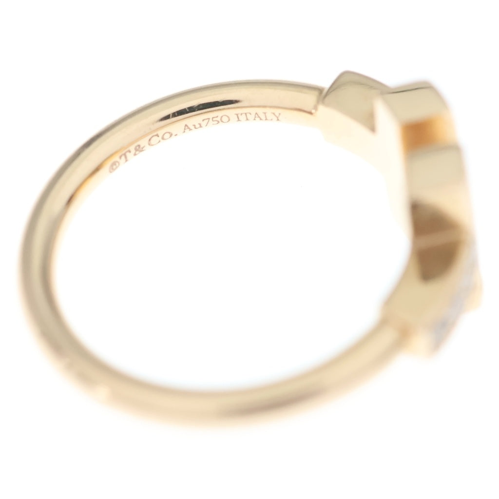 TIFFANY & Co.(ティファニー) Tワイヤー シェル ダイヤ Au750 K18PG リング 指輪 #48 ピンクゴールド レディース
