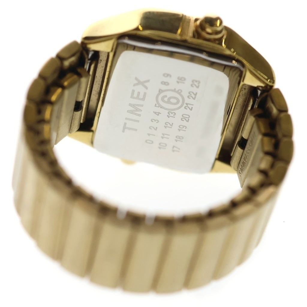 MM6 Maison Margiela(エムエムシックスメゾンマルジェラ) MM6×TIMEX T80 SS/QZ ステンレス クォーツ 電池式 リングウォッチ 時計 デジタル文字盤 ゴールド