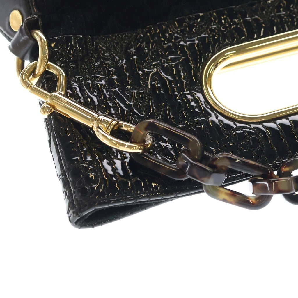 LOUIS VUITTON(ルイヴィトン) モノグラム・モタード ビフォアダーク 2WAYハンドバッグ チェーンワンショルダーバッグ ブラック レザー×スエード M95744 ゴールド金具 レディース