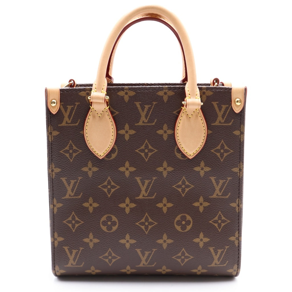 LOUIS VUITTON(ルイヴィトン) モノグラム サックプラBB PVC レザー 2WAY ハンド ショルダーバッグ ブラウン M46265 レディース