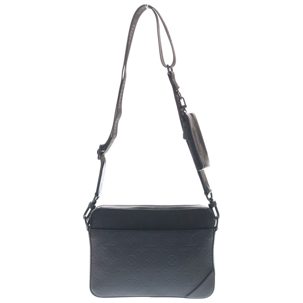 LOUIS VUITTON(ルイヴィトン) デュオメッセンジャー ショルダーバック モノグラム シャドウ レザー ブラック M69827 レディース