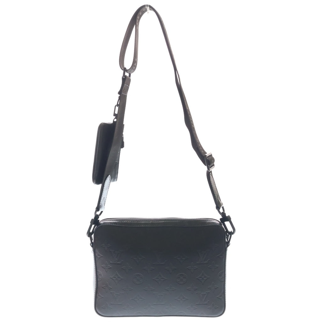 LOUIS VUITTON(ルイヴィトン) デュオメッセンジャー ショルダーバック モノグラム シャドウ レザー ブラック M69827 レディース