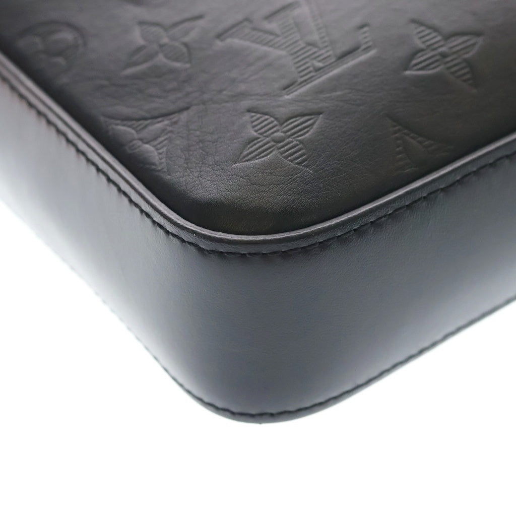 LOUIS VUITTON(ルイヴィトン) デュオメッセンジャー ショルダーバック モノグラム シャドウ レザー ブラック M69827 レディース