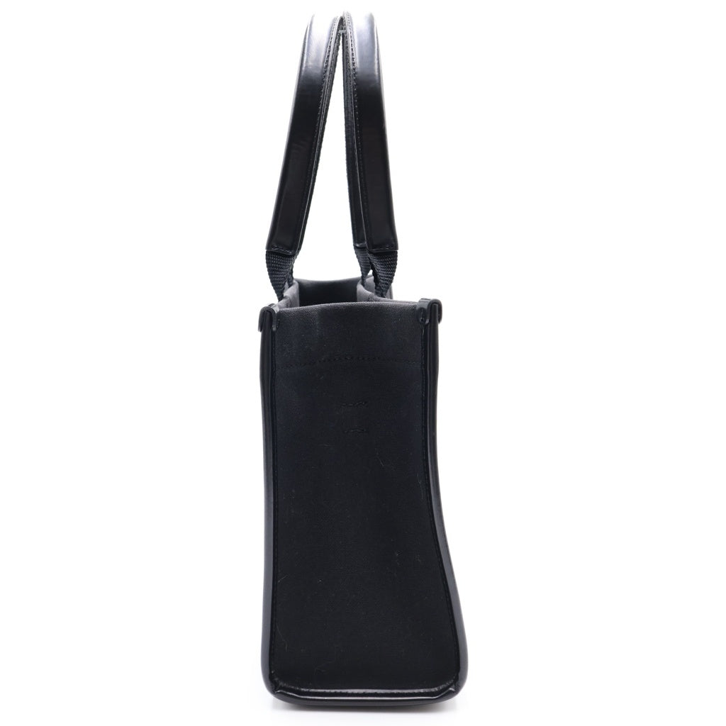 BALENCIAGA(バレンシアガ) ハードウェア スモール キャンバス レザー 2WAY ハンド ショルダー トートバッグ ブラック 671402 レディース