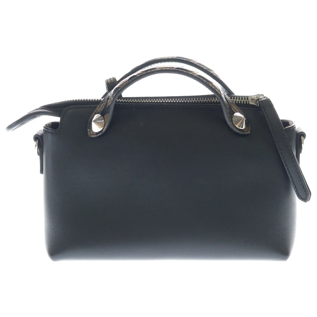 FENDI(フェンディ) ズッカ バイザウェイ レザー シルバー金具 2WAY ハンドバッグ ショルダーバッグ ブラック/ブラウン 8BL145 レディース