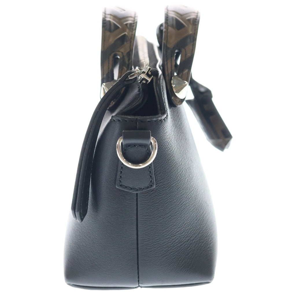 FENDI(フェンディ) ズッカ バイザウェイ レザー シルバー金具 2WAY ハンドバッグ ショルダーバッグ ブラック/ブラウン 8BL145 レディース