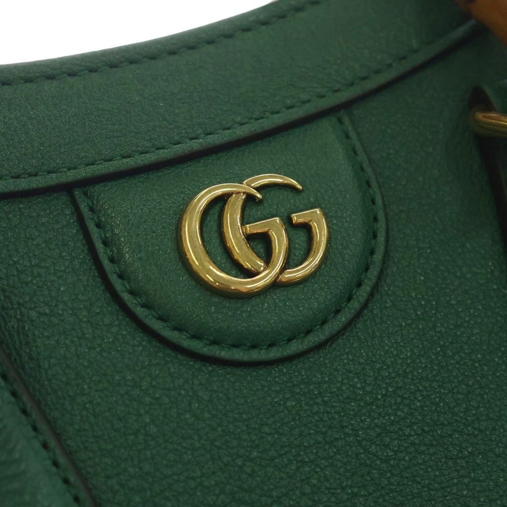 GUCCI(グッチ) ダイアナ ハンドバック 2wayバック バンブー スモール ゴールド金具 レザー グリーン 660195 レディース