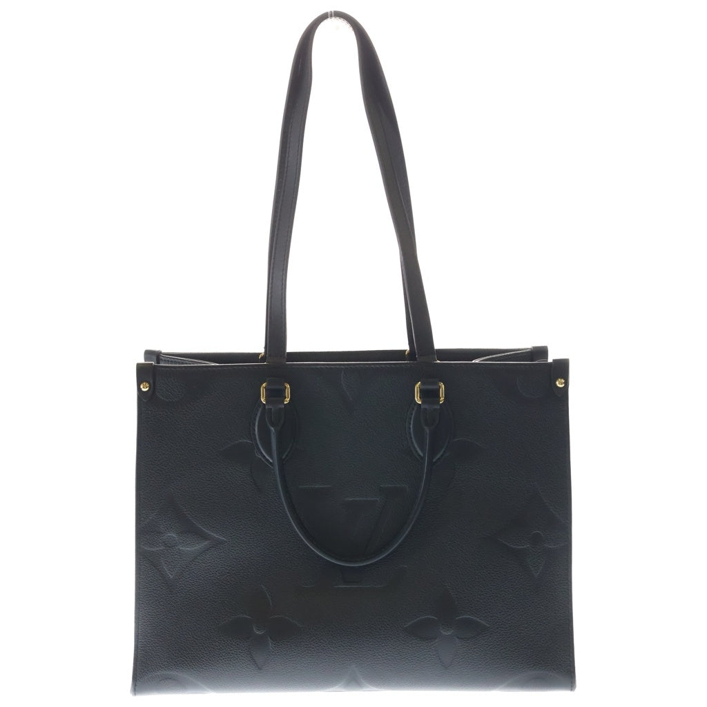 LOUIS VUITTON(ルイヴィトン) オンザゴーMM モノグラムアンプラント レザー 2WAY ハンド ショルダー トートバッグ ブラック M45595 レディース