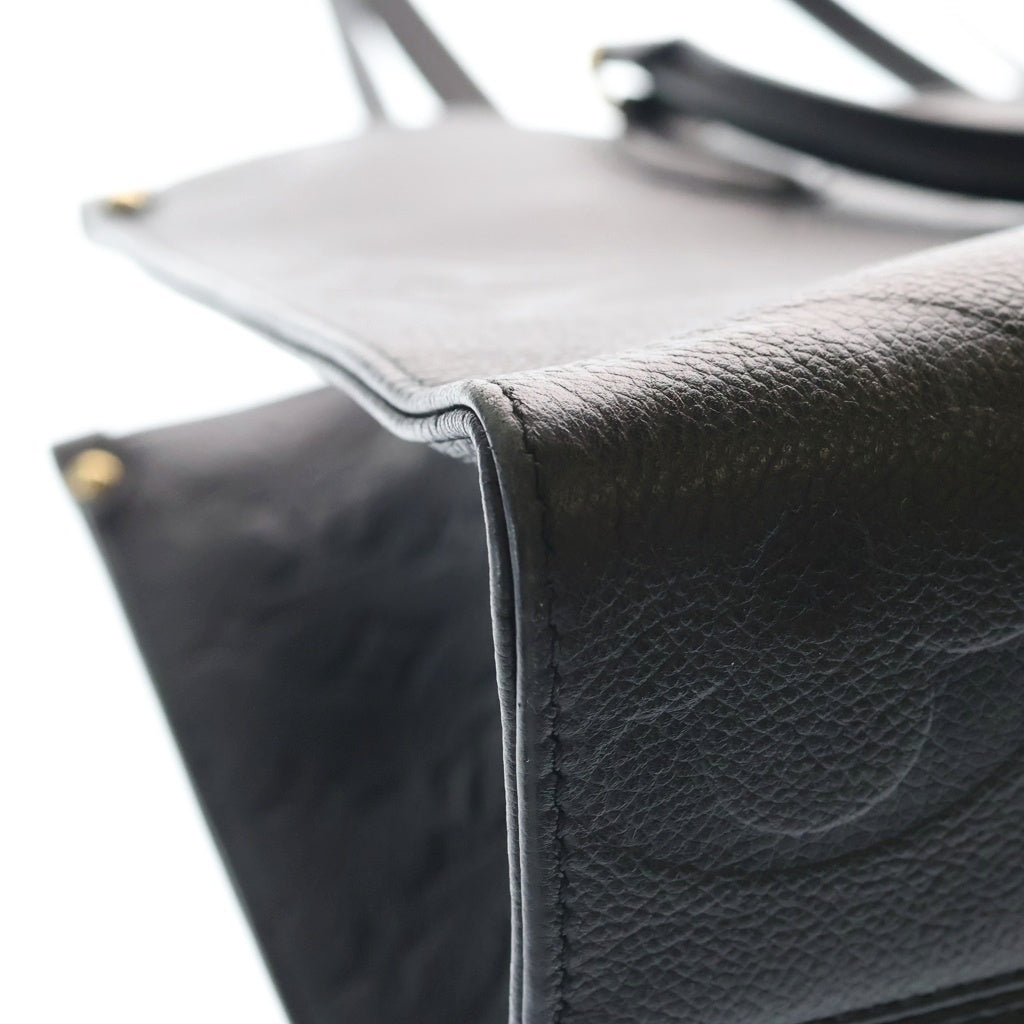 LOUIS VUITTON(ルイヴィトン) オンザゴーMM モノグラムアンプラント レザー 2WAY ハンド ショルダー トートバッグ ブラック M45595 レディース