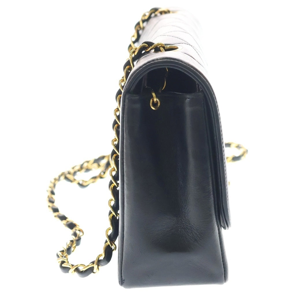 CHANEL(シャネル) ダイアナ25 チェーンショルダーバッグ ブラック ラムスキン ゴールド金具 レディース