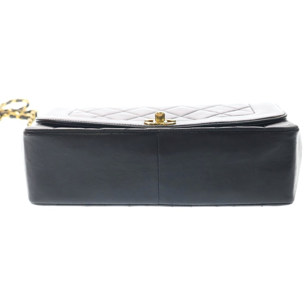 CHANEL(シャネル) ダイアナ25 チェーンショルダーバッグ ブラック ラムスキン ゴールド金具 レディース