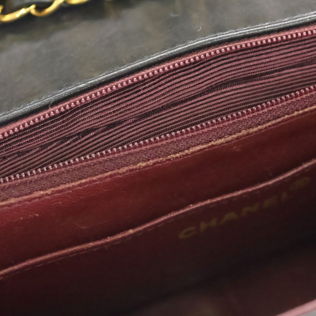 CHANEL(シャネル) ダイアナ25 チェーンショルダーバッグ ブラック ラムスキン ゴールド金具 レディース