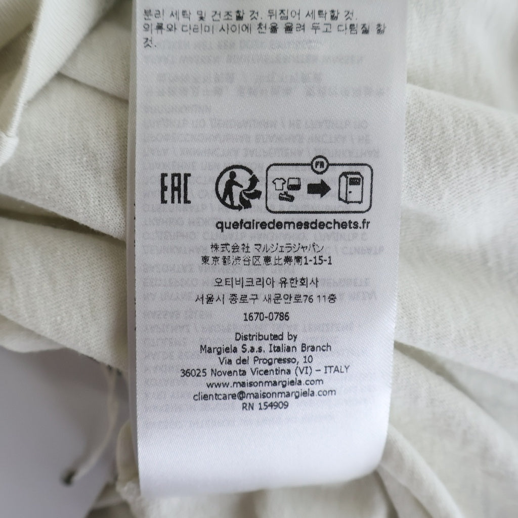 Maison Margiela(メゾンマルジェラ) 26SS ラウンドネック ロゴ刺繍半袖Tシャツ カットソー コットン ホワイト S29GC0312 レディース