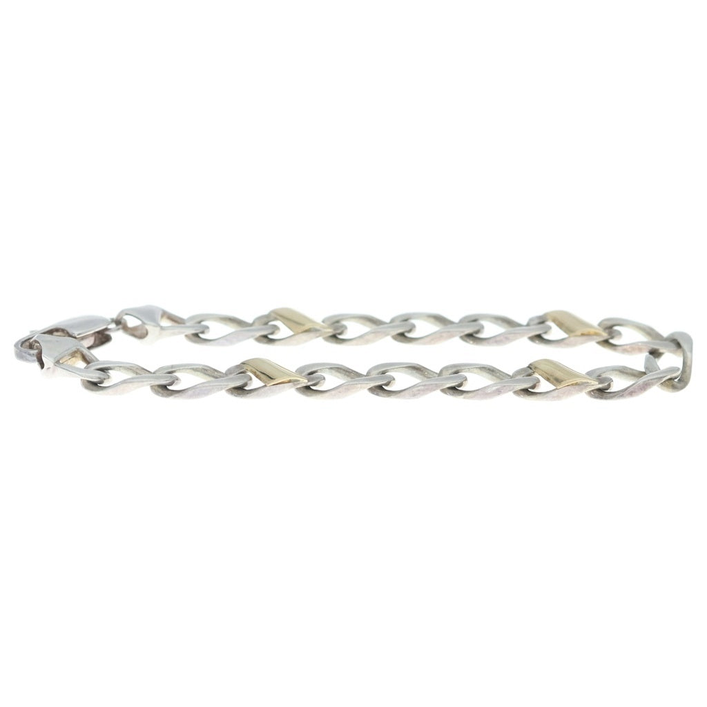 TIFFANY & Co.(ティファニー) フィガロチェーンブレスレット シルバー×イエローゴールド Sv925/Au750 レディース