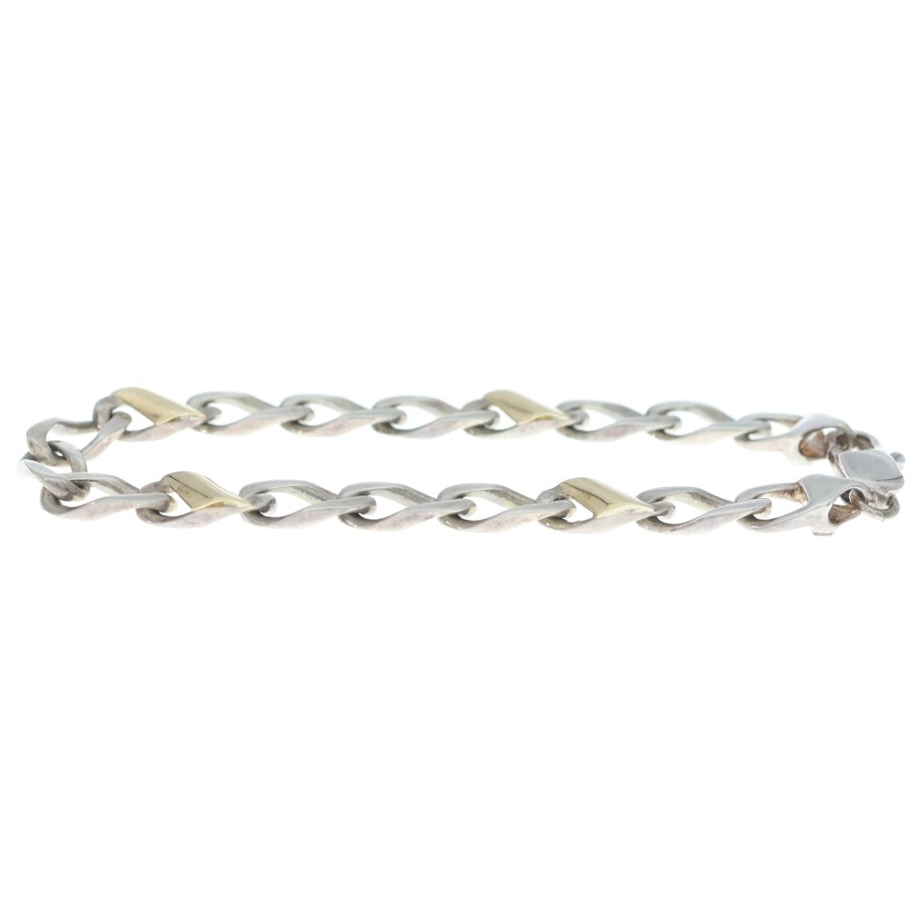 TIFFANY & Co.(ティファニー) フィガロチェーンブレスレット シルバー×イエローゴールド Sv925/Au750 レディース