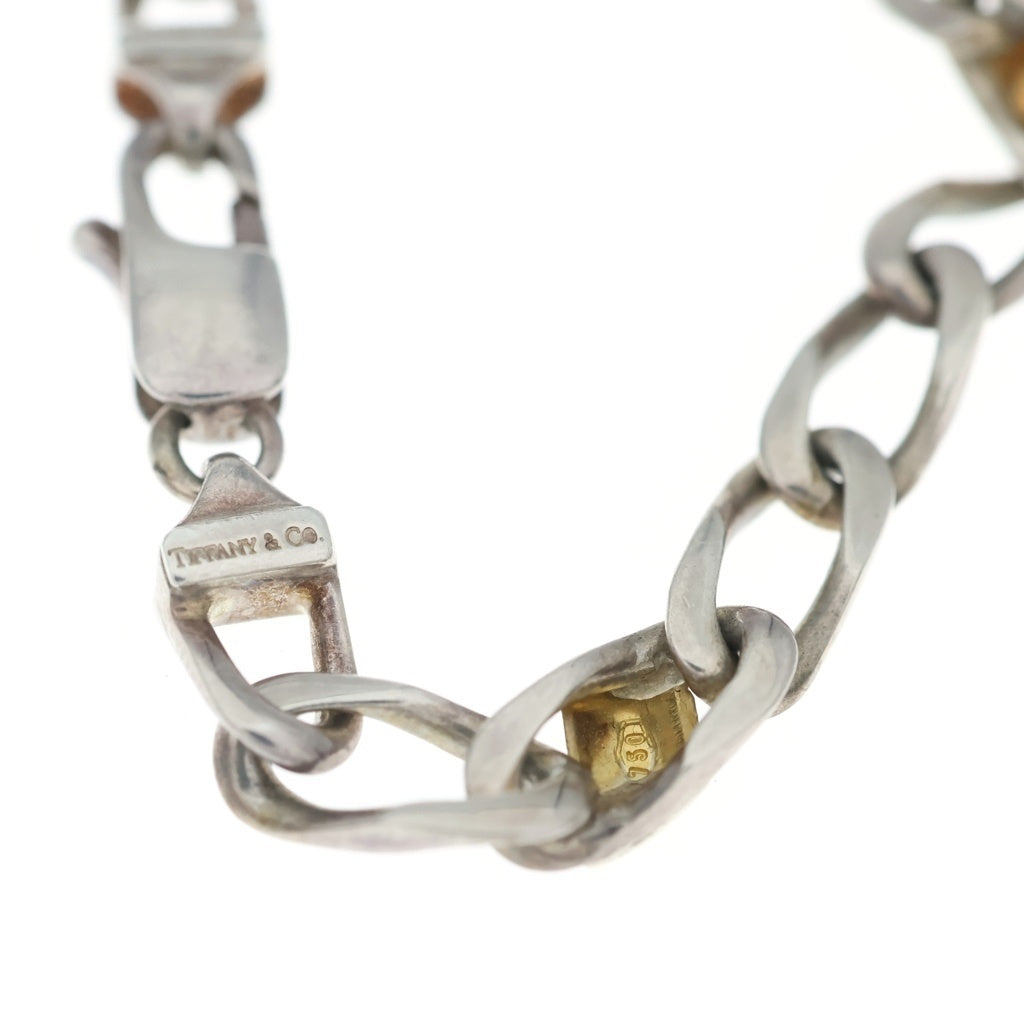 TIFFANY & Co.(ティファニー) フィガロチェーンブレスレット シルバー×イエローゴールド Sv925/Au750 レディース