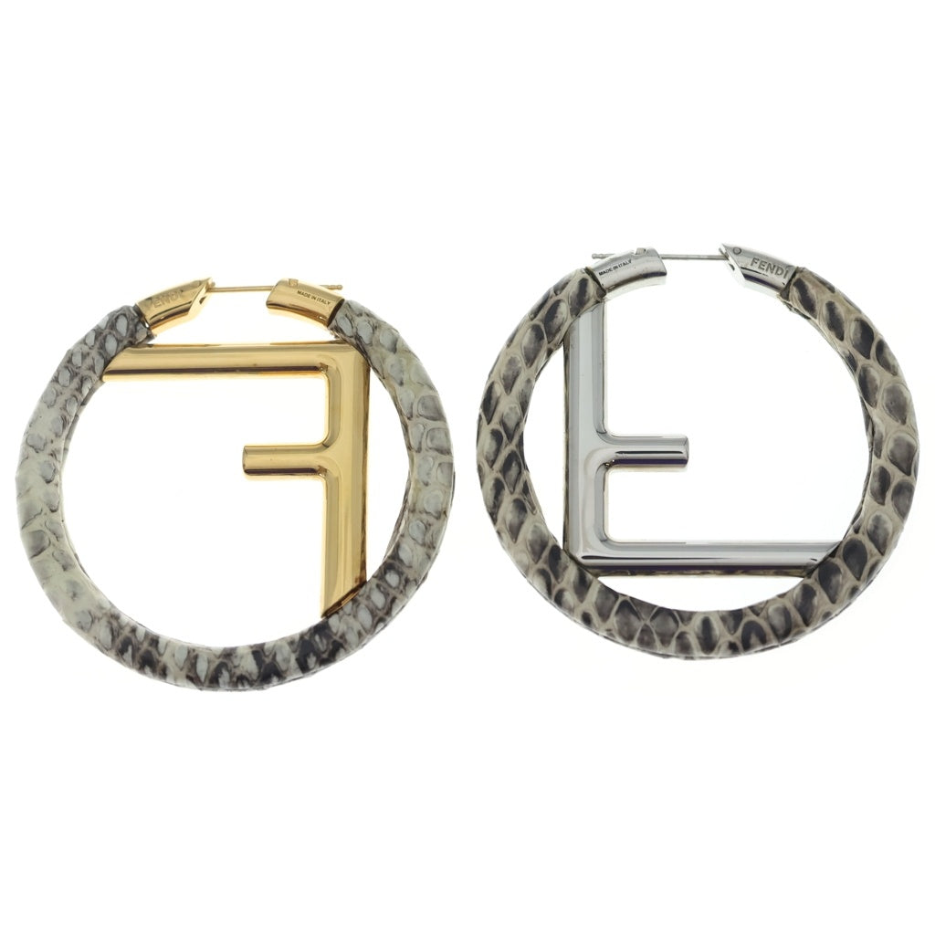 FENDI(フェンディ) エフイズフェンディ サークルピアス パイソン×GP レディース