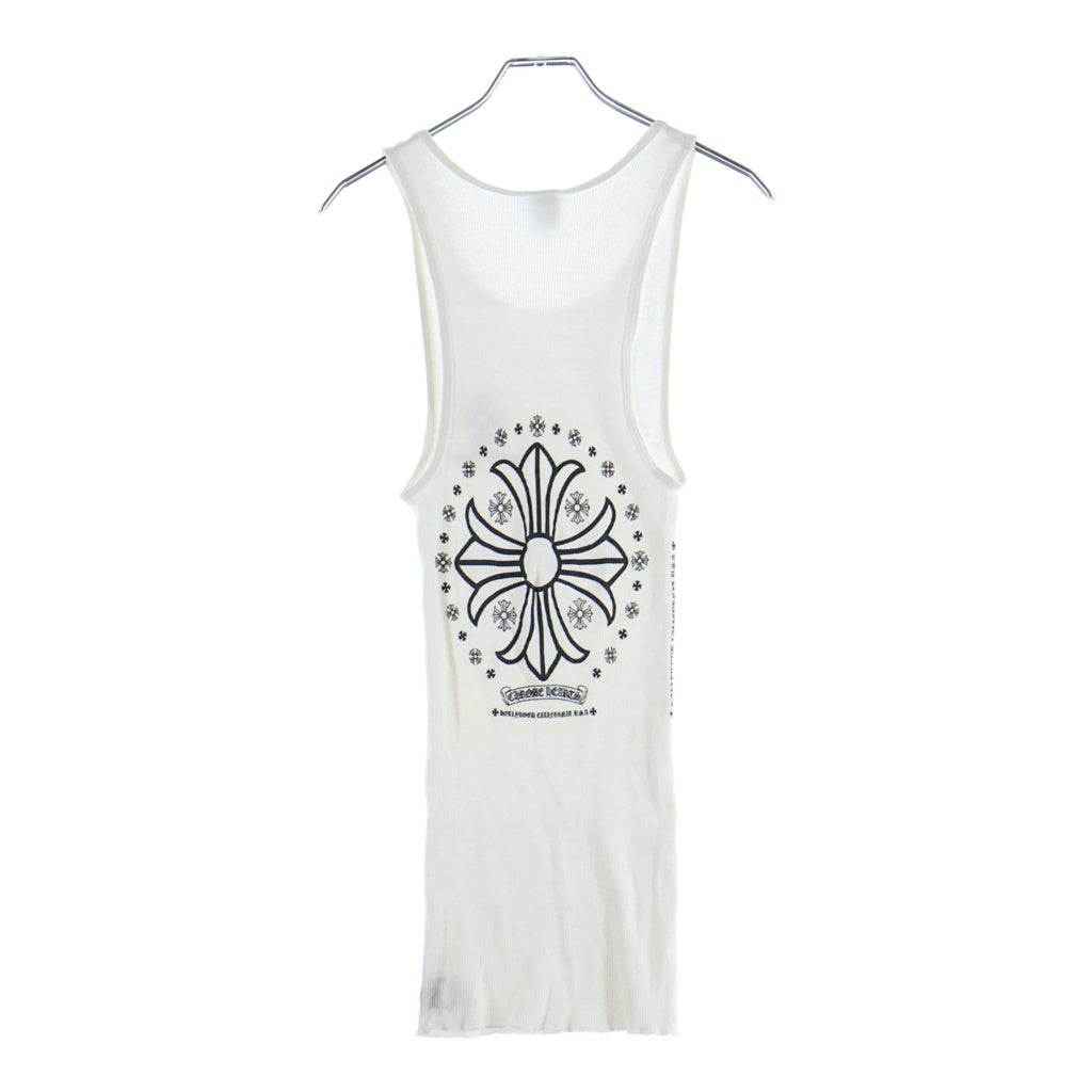 CHROME HEARTS(クロムハーツ) HOLLYWOOD CHプラス スクロールラベル プリント タンクトップ ホワイト