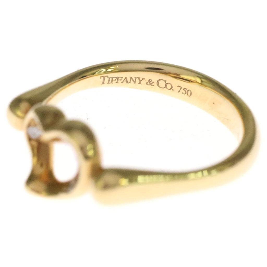 TIFFANY & Co.(ティファニー) オープンハート ダイヤモンド Au750 K18YG リング 指輪 イエローゴールド レディース