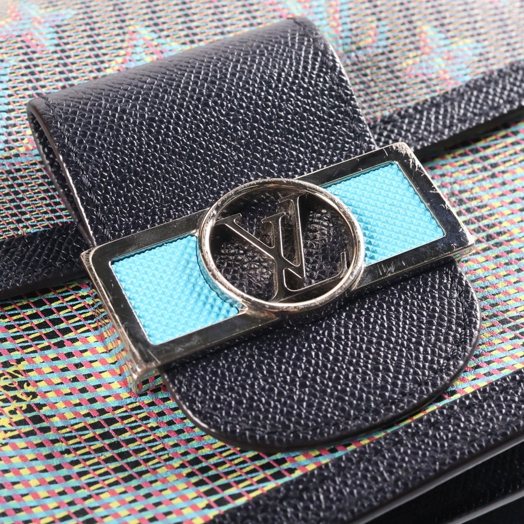 LOUIS VUITTON(ルイヴィトン) モノグラムLVポップ ドーフィーヌMINI ショルダーバッグ ブルー M55454 ICタイプ