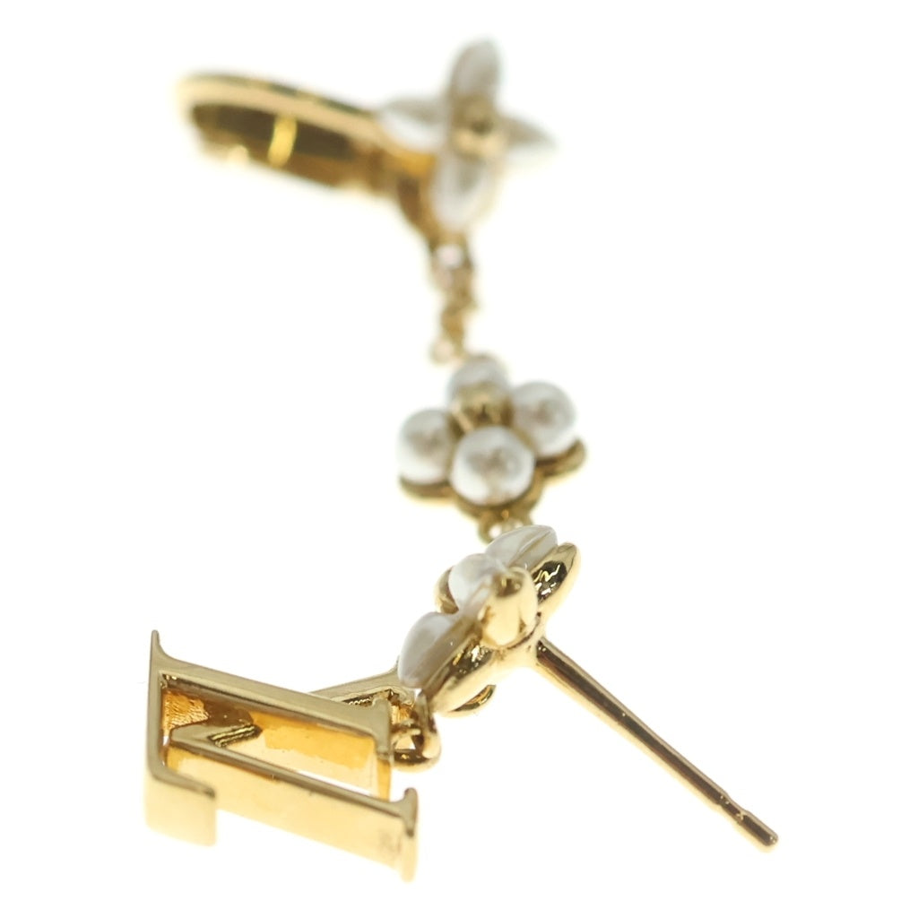 LOUIS VUITTON(ルイヴィトン) モノグラム フローラグラム ピアス イヤーカフ 片耳用 メタル ゴールド フェイクパール M01026 レディース