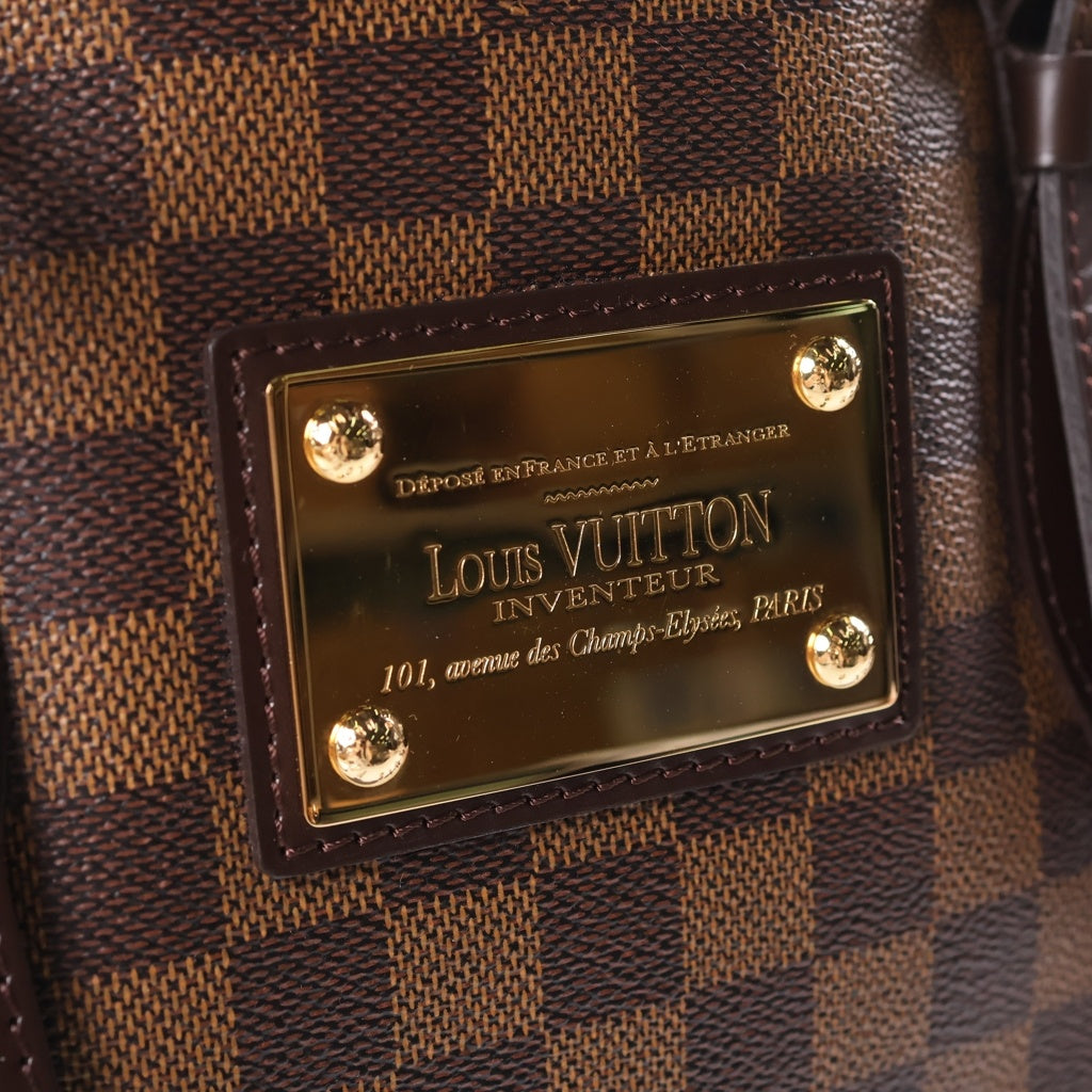 LOUIS VUITTON(ルイヴィトン) ダミエ ハムステッドMM PVC レザー トートバッグ ブラウン N51204 レディース