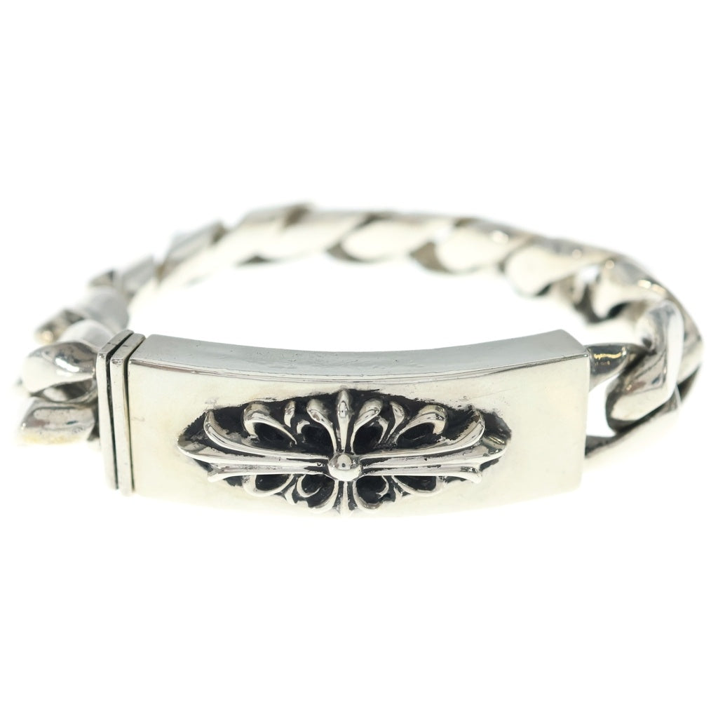 CHROME HEARTS(クロムハーツ) ID FLORAL CRS フローラルクロスIDクラシックリンク ブレスレット 11LINK シルバー