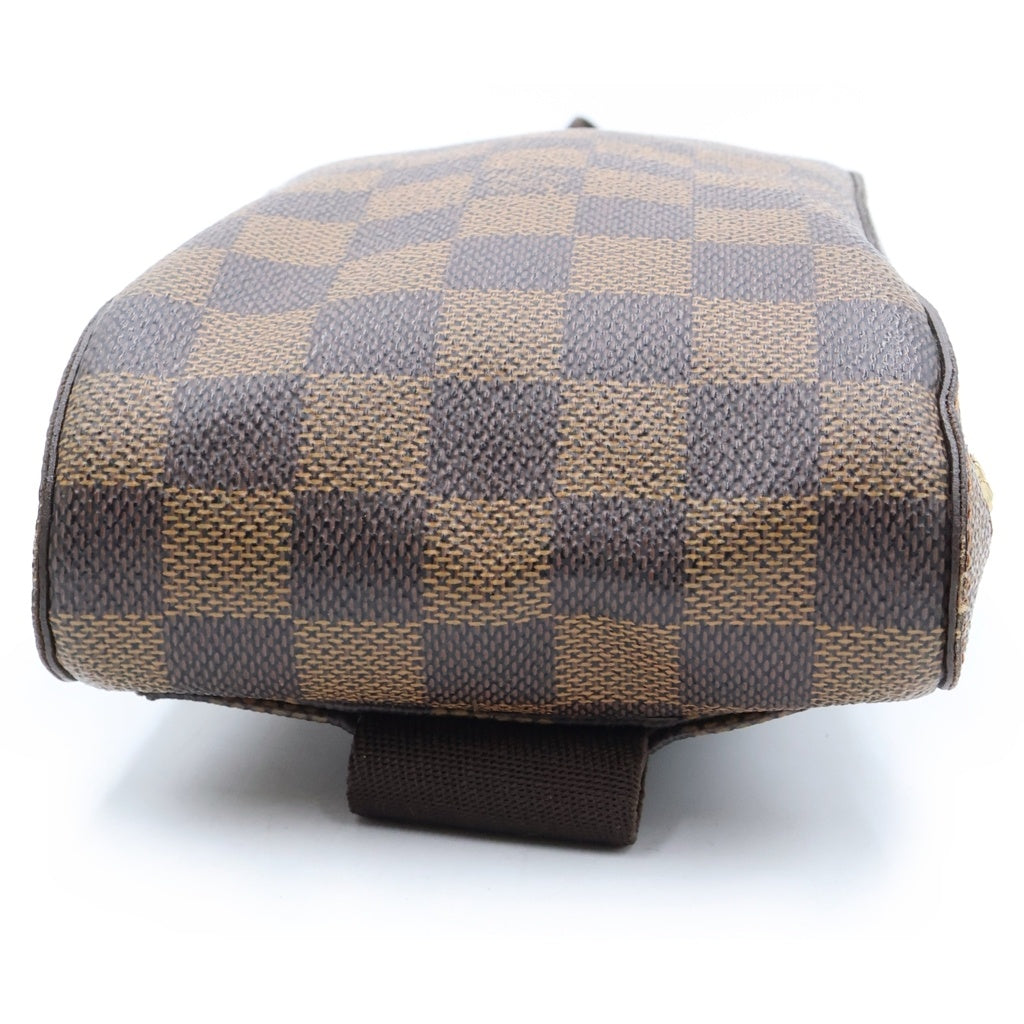 LOUIS VUITTON(ルイヴィトン) ダミエ ジェロニモス ショルダーバッグ ボディバッグ ウエストバッグ ブラウン レザー×PVC N51994 ゴールド金具