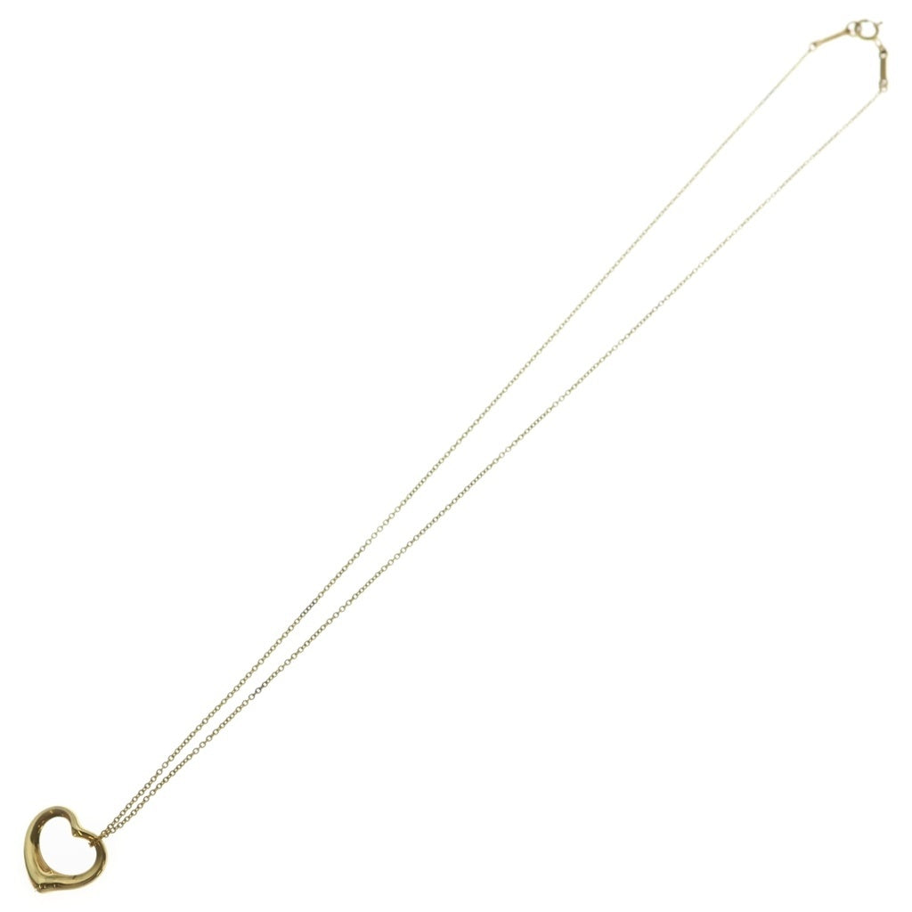 TIFFANY & Co.(ティファニー) オープンハート ネックレス ペンダント エルサ ペレッティ K18イエローゴールド レディース